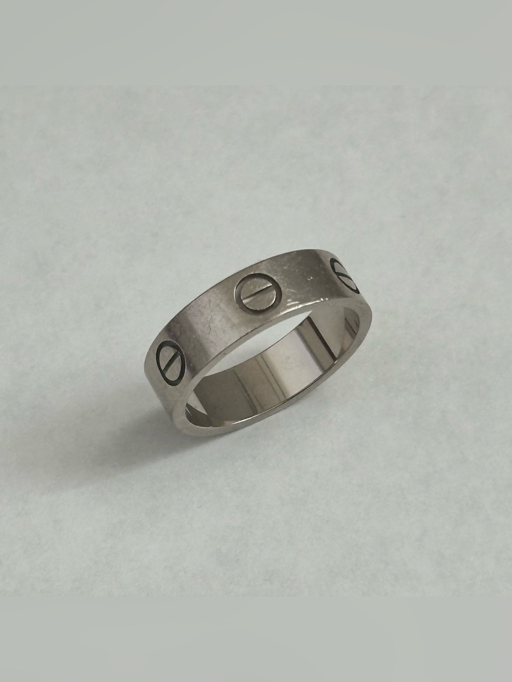 Cartier Love Ring Classic Model 18K White Gold Screw Motif Band 54 / US 6.75 - Picture 3 of 6